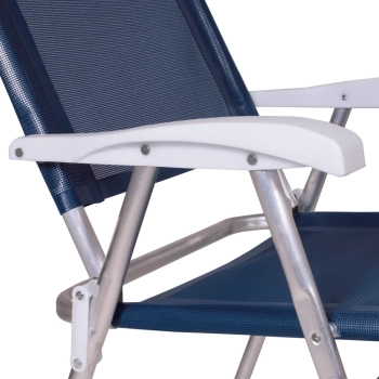 Cadeira de Praia Dobrvel Alta em Alumnio Master Plus Azul