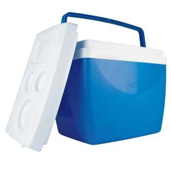 Kit Praia 2 Cadeiras Azul + Guarda Sol + Caixa Trmica 34l