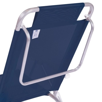 2 Cadeiras de Praia Reclin�vel em Alum�nio Summer Azul