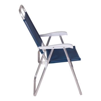2 Cadeiras de Praia Dobrvel Alta Alumnio Master Plus Azul