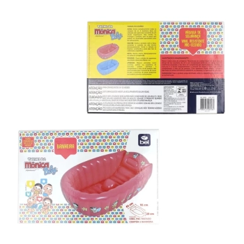 Banheira Inflvel Porttil Infantil Banho do Beb Rosa