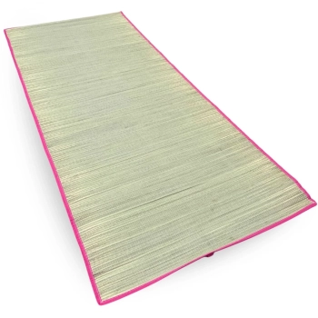 Esteira de Praia em Palha Bel Rosa 1,80m X 70cm Passeio Parque e Piquinique