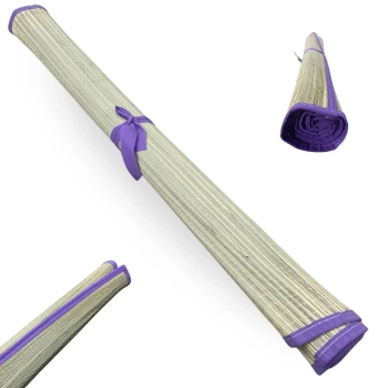 Esteira de Praia em Palha Bel Roxa 1,80m X 70cm Passeio Parque e Piquinique