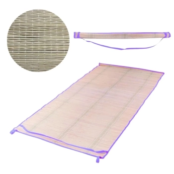 Kit Cadeira de Praia Alta + Esteira de Palha com Ala Roxo