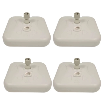 Kit Base 18 L / 22 Kg 4 Und Guarda-sol Ombrelone Branca Piscina Bel