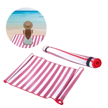 Kit para Praia Vermelho e Preto com Duas Esteiras + Cooler