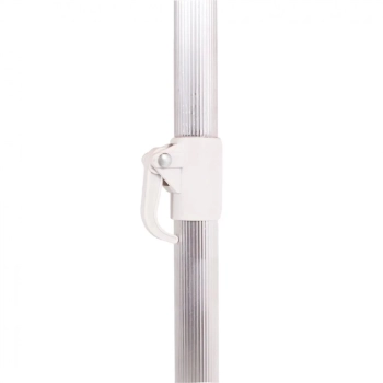Kit Guarda Sol Praia Branco 1,60 M + Esteira Rosa com Ala