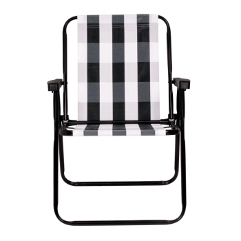 Kit Duas Cadeira de Praia Retro + Duas Mesa Porta Copos