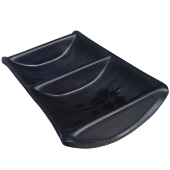 Kit Jantar Casal Comida Japonesa 2 Pratos Cncavos + 2 Pares Hashi + 1 Molheira