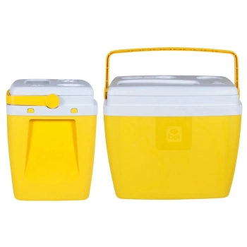 Kit para Praia Amarelo Cooler Caixa Trmica 36l + Esteira com Ala