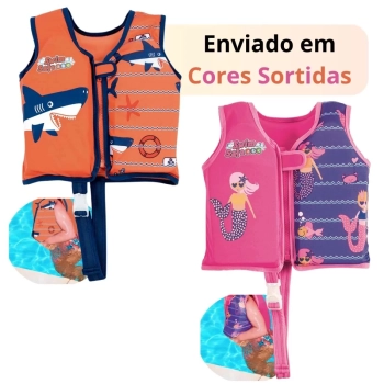 Kit Piscina Premium 6200 Lts de Armao + Colete P/M Infantil + Lana gua + Guarda Sol 1,30m