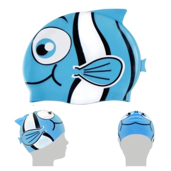 Kit Piscina 6200 L+ culos Natao Infantil Azul+ Touca Peixinho
