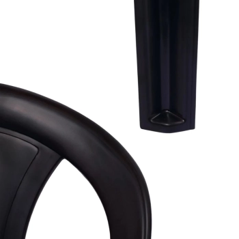 Kit com 8 Cadeiras de Plstico Bistr Mor Preta Suporta At 182 Kg