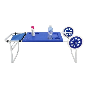 Kit com Carrinho de Praia + 2 Cadeiras Cores Sortidas + Guarda Sol 2m