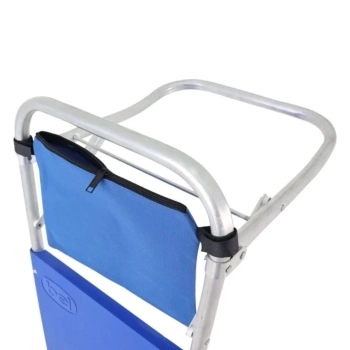 Kit com Carrinho de Praia + 2 Cadeiras Cores Sortidas + Guarda Sol 2m