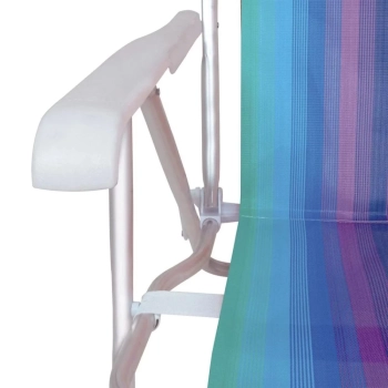 Kit Praia Colorido 4 Cadeiras + Carrinho com Avano+ Saca Areia + Guarda Sol