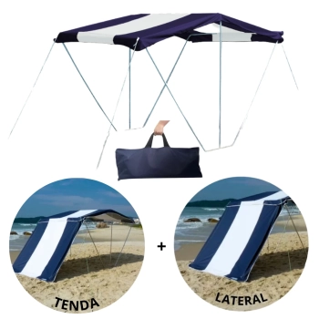 Kit com Tenda Gazebo Poseidon Design Exclusivo + Uma Parede Lateral de Tenda