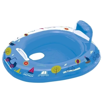 Kit Piscina Infantil 1000 L + Bote Fralda Azul + Lana gua de Bichinhos