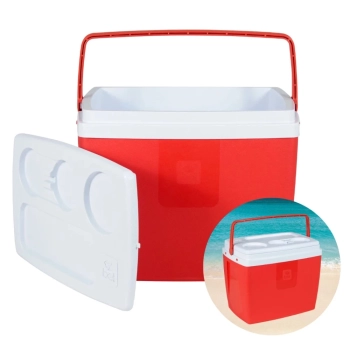 Kit Praia Guarda Sol 1,60 M + Cooler 19 L + 1 Cadeira Colorida