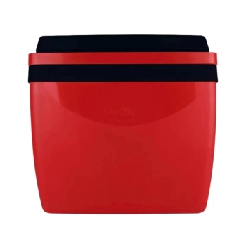 Kit Praia Vermelho / Preto Caixa Trmica Cooler 34 L + Duas Esteiras 1,80 M