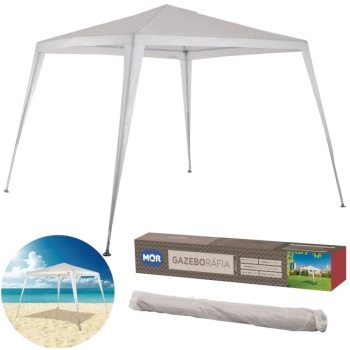 Kit Tenda Gazebo 3 M X 2,40 M Rfia + 2 Cadeiras Alumnio + Cooler 26 L