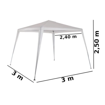 Kit Tenda Gazebo 3 M X 2,40 M Rfia + 2 Cadeiras Alumnio + Cooler 26 L