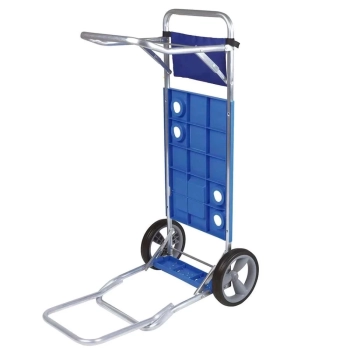 Kit Praia Tenda Gazebo 3x3 M Oxford Azul + Carrinho com Avano