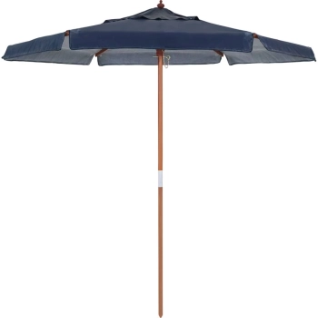 Kit Ombrelone Itapema 2 M Jardim Azul + Base Preta 22 Kg