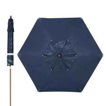 Kit Ombrelone Itapema 2 M Jardim Azul + Base Preta 22 Kg