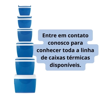Caixa Termica com Rodas e Ala / Carrinho Cooler 42 Litros Mor Azul