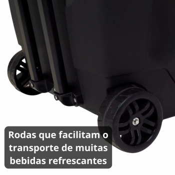 Kit Praia / Pesca Caixa Termica 42 L Rodas e Ala + Cadeira 4 Posies Alumnio