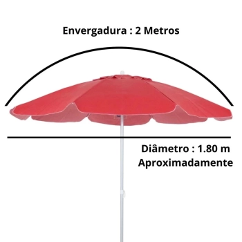 Kit 4 Cadeiras de Praia Alta Xadrez + Guarda Sol 2 Metros Alumnio / Bagum