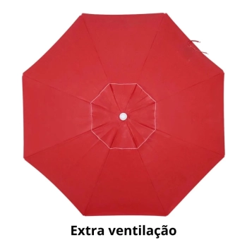 Kit 4 Cadeiras de Praia Alta Xadrez + Guarda Sol 2 Metros Alumnio / Bagum