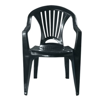 Kit 2 Cadeiras Poltrona Preta em Plstico Suporta At 156 Kg Arqplast