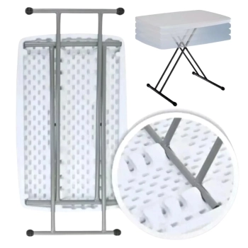 Mesa Dobrvel Robust 80 Cm Ajustvel Camping + Banqueta Dobrvel Cooler Acoplado 25 L