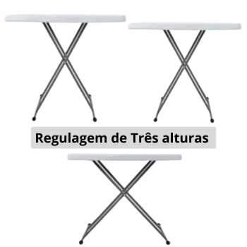 Mesa Dobrvel Robust 80 Cm Ajustvel Camping + Banqueta Dobrvel Cooler Acoplado 25 L