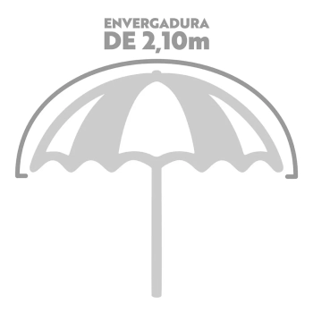 Kit Guarda Sol Articulado 2,10 M com Saca Areia + Cadeira Praia 4 Pos. + Mesa Porttil