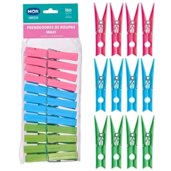 Kit Varal Cho Branco Ao 75 Cm Slim + Kit Protetor de Varais + 48 Prendedores Lavanderia
