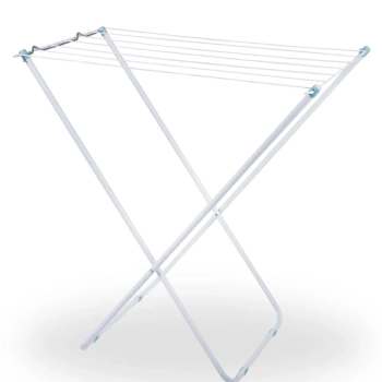 Kit Varal Cho Branco Ao 75 Cm Slim + Kit Protetor de Varais + 48 Prendedores Lavanderia