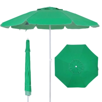 Kit Cooler 12 L Preto com Ala + Cadeira de Praia Aluminio + Guarda Sol 1,60 M