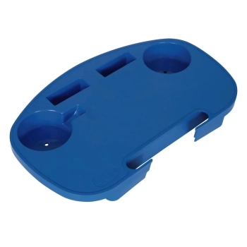 Kit Guarda Sol Azul Bahia 2 M Bagum + Cadeira de Praia Aluminio + Mesa Porta Copos