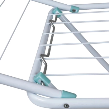 Varal Retrtil de Cho Branco 1,43 M com Abas Slim Portatil + 2 Mini Varais Redondo + 48 Prendedores