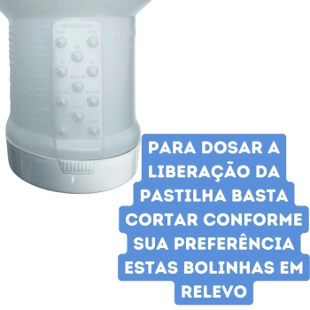 Kit Clorador Flutuante Cisne Branco + 2 Pastilhas de Cloro 3 em 1 Piscina