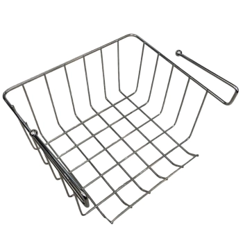 Kit 3 Cestos Organizadores de Ao Cromado 24 Cm Estante Multiuso Suspensa