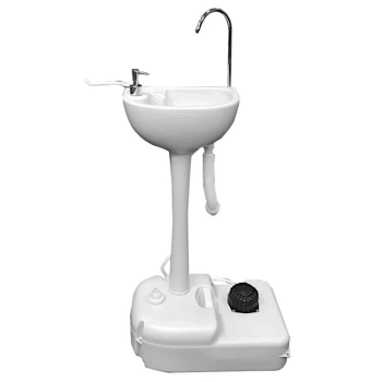 Kit Trocador Banheiro Pop Up + Vaso Porta Potti 24 L Ecocamp + Pia Lavatrio 17 L + 2 Solventes
