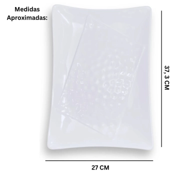 Kit 2 Travessas para Salada / Fruteira + 4 Travessas de 24,8 Cm Melamina + 4 Tigelas Molheira Formato de Gota