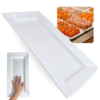 Kit 2 Travessas 44,5 Cm + 4 Tigelas 500 Ml Oval Angular + 4 Tigelas 250 Ml Quadradas
