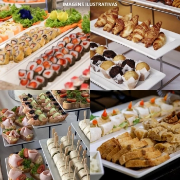 Travessa 44,5 Cm Retangular para Buffet Sushi Restaurante em Melamina Premium