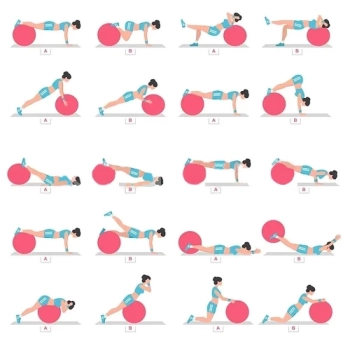 Kit Treino Bola Sua 55 Cm + Colchonete Eva Pilates / Yoga + Corda de Pular + Mini Bomba