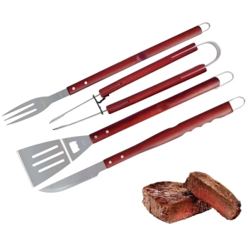 Kit Tbua Mgica para Descongelar Alimentos + Kit Churrasco com Garfo, Faca, Pegador e Esptula